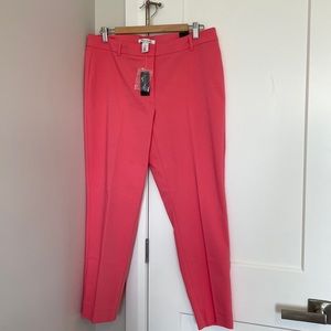 NWT pink White House Black Market pink slim ankles pants.